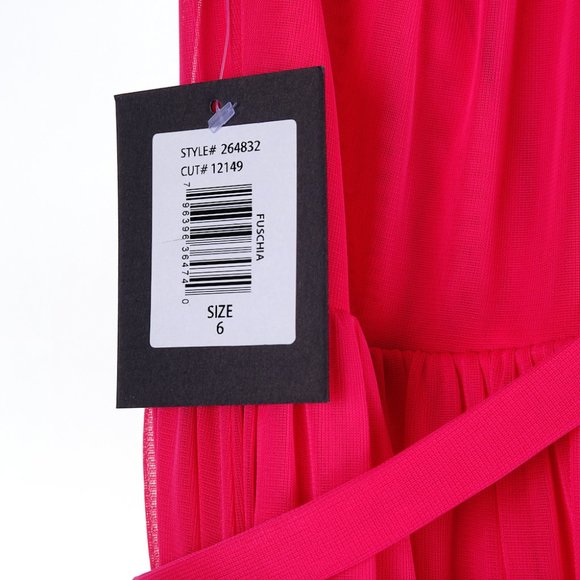 Marina Fuchsia Hi-Lo Ball Gown Dress Size 6 NWT - Picture 7 of 8